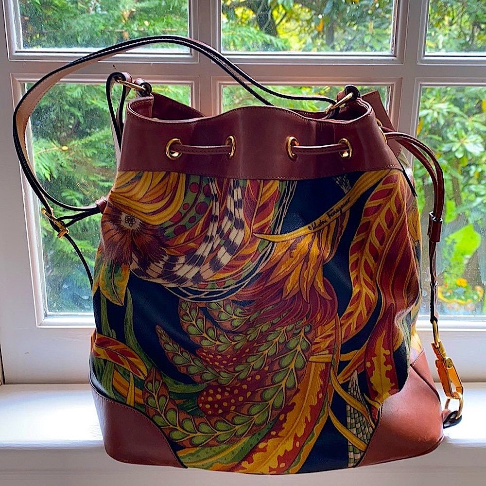 Salvatore Ferragamo Printed Bucket Bag